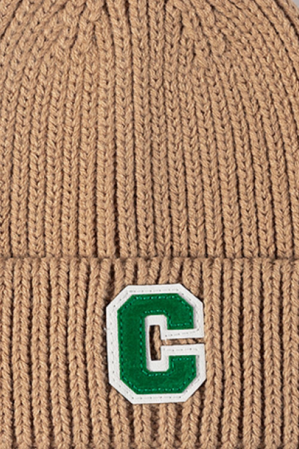 Letter C Patch Cuffed Beanie.