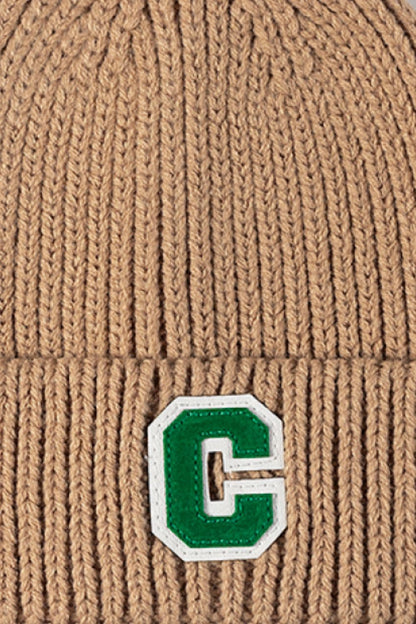 Letter C Patch Cuffed Beanie.