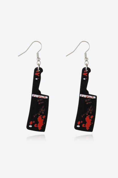 Spooky Drip Earrings with Bloody Design