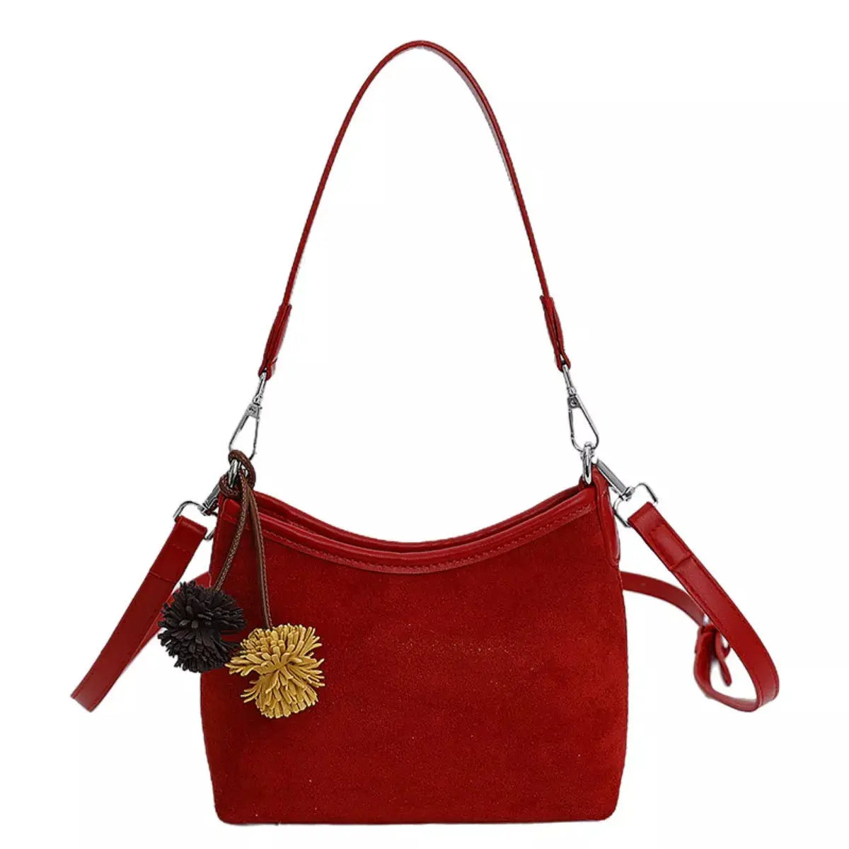 Suede Crossbody Bag with Adjustable Shoulder Strap Simply Love