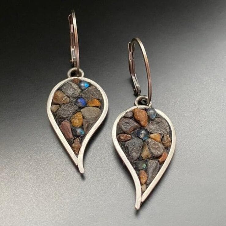 Natural Stone Dangle Earrings.