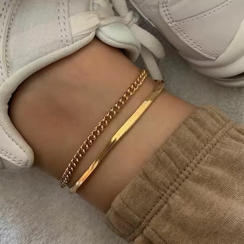 18K Gold-Plated Ankle Bracelet.