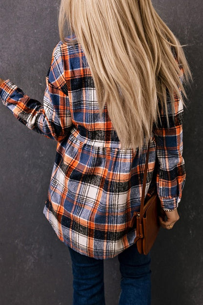 Chic ruffled plaid shirt jacket in multiple colors