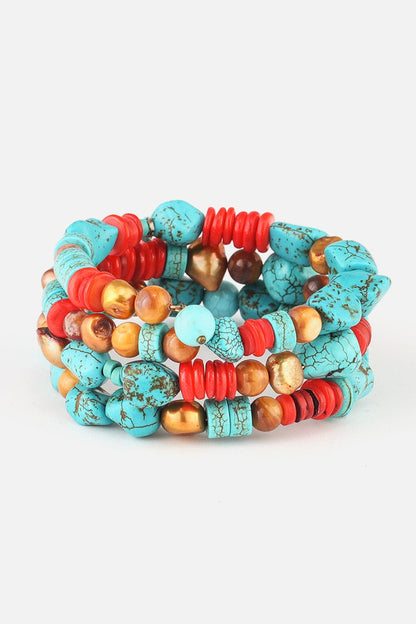 Layered Turquoise Bracelet.