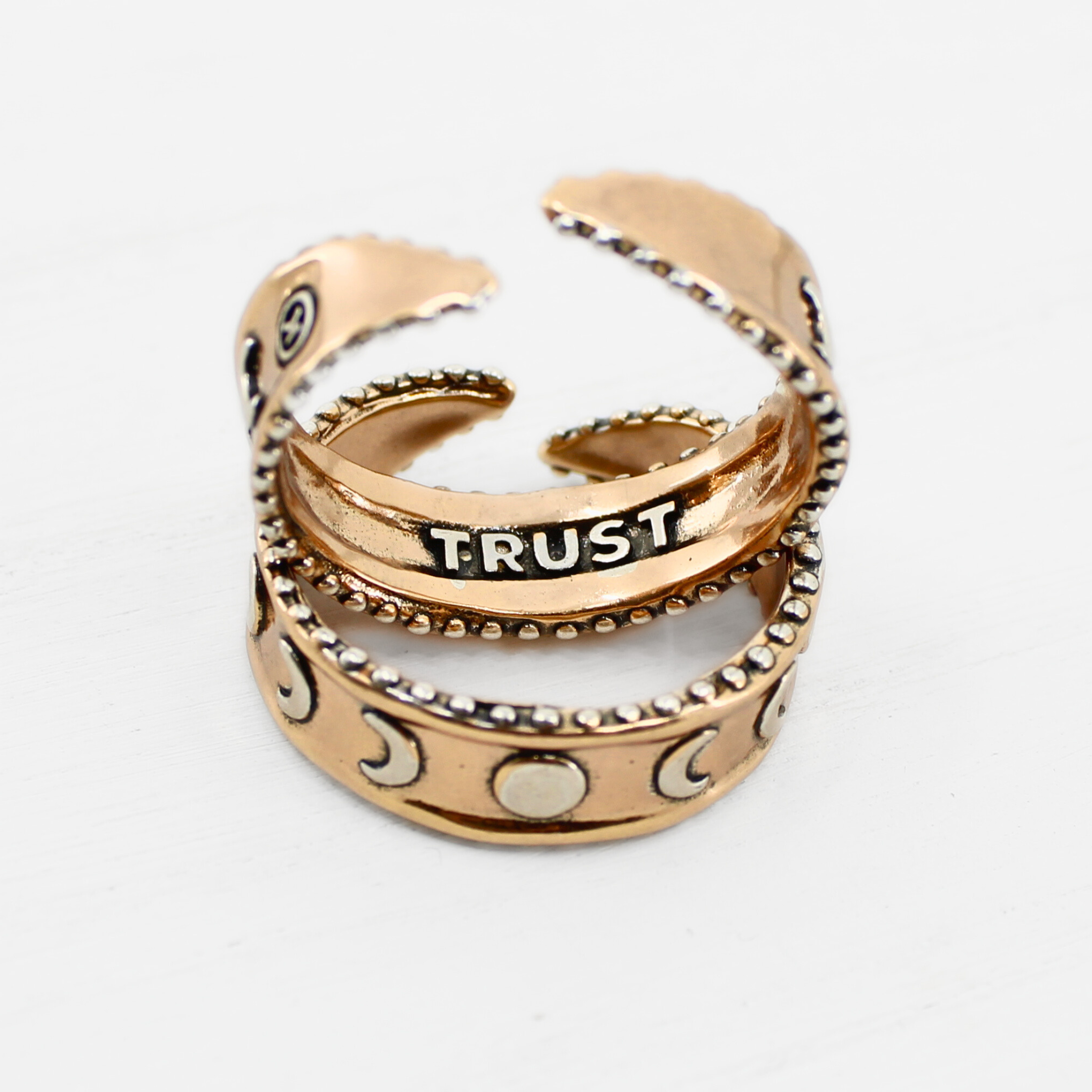 Trust Moon Phase Adjustable Ring Katia Designs