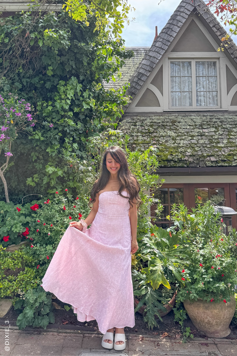 ROLL WITH IT PINK WOVEN MIDI DRESS Flying Tomato