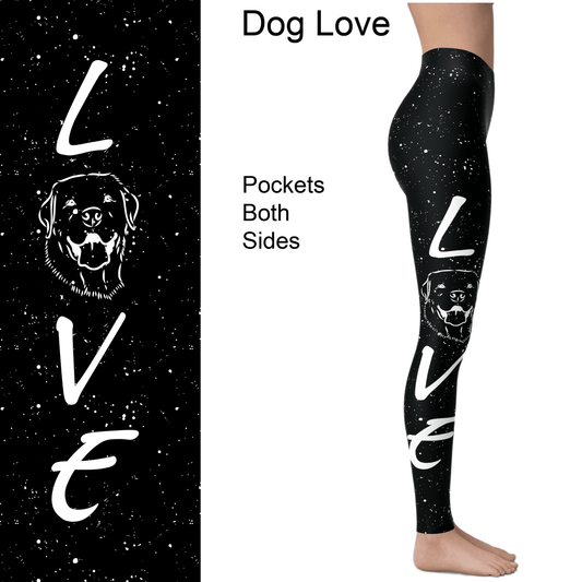 Dog Love Black and White and Pockets MM