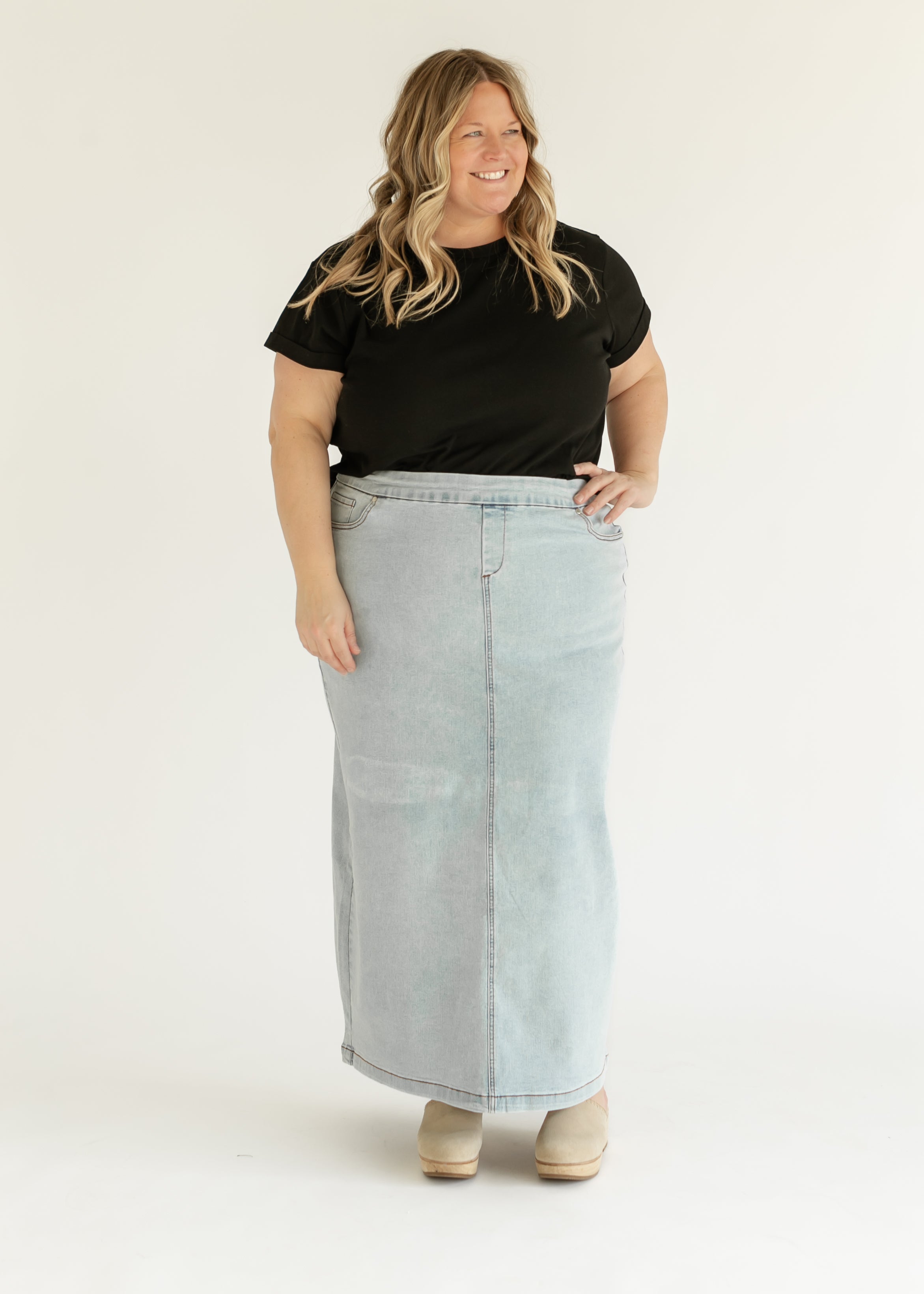 Donna Maxi Denim Skirt Inherit Co.