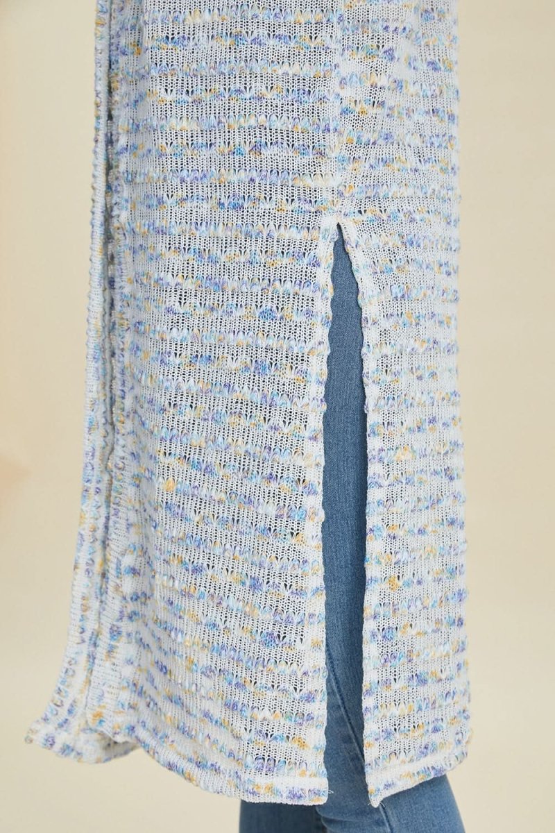 Double Take Full Size Open Front Longline Cardigan - Love Salve