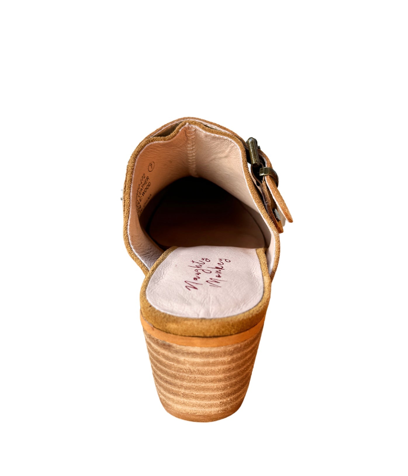 Drancy Western Mule In Tan Leather With Studded Harness Naughty Monkey