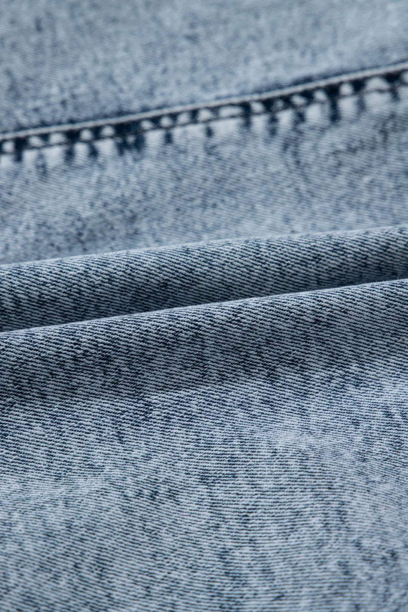 Drawstring High Waist Pocketed Denim Shorts for Women - Love Salve 