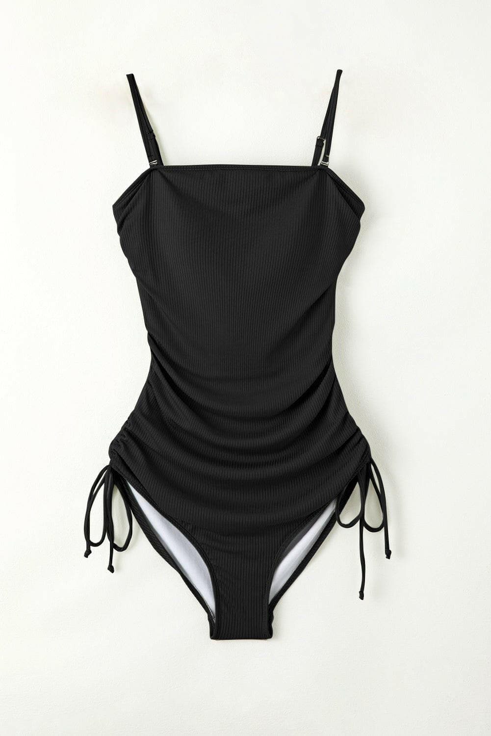 Drawstring Spaghetti Strap One-Piece Swimwear - Love Salve