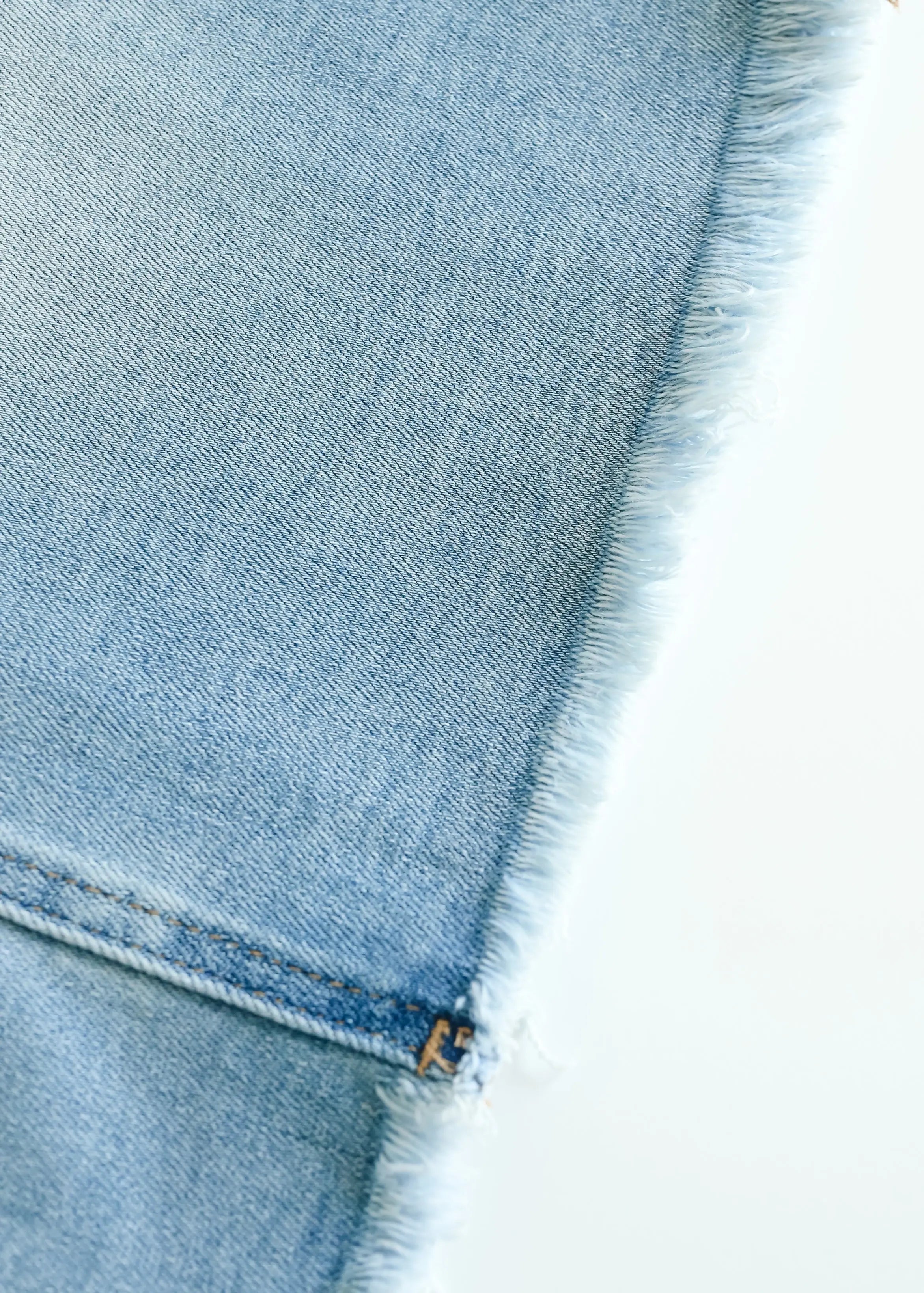 Drew Raw Hem Midi Denim Skirt Inherit Co.