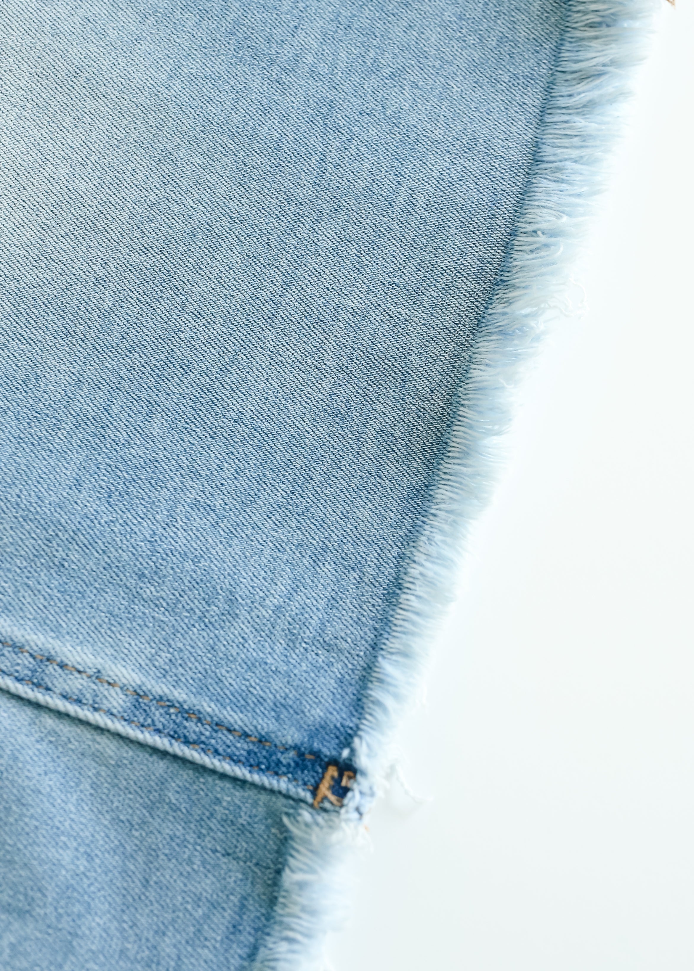 Drew Raw Hem Midi Denim Skirt Inherit Co.