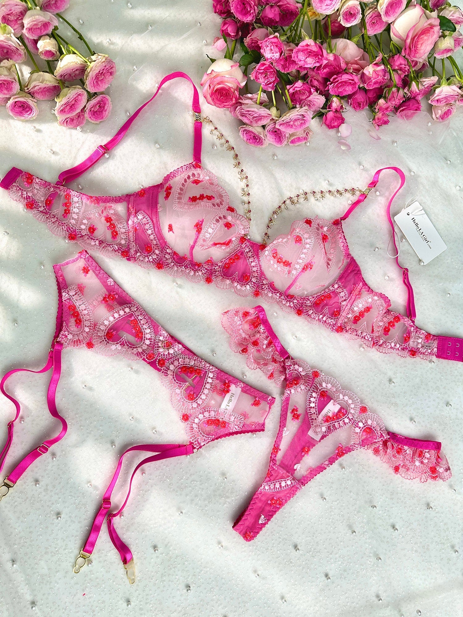 Gabrielle Love Chain Lingerie Set Hello.LA.Girl