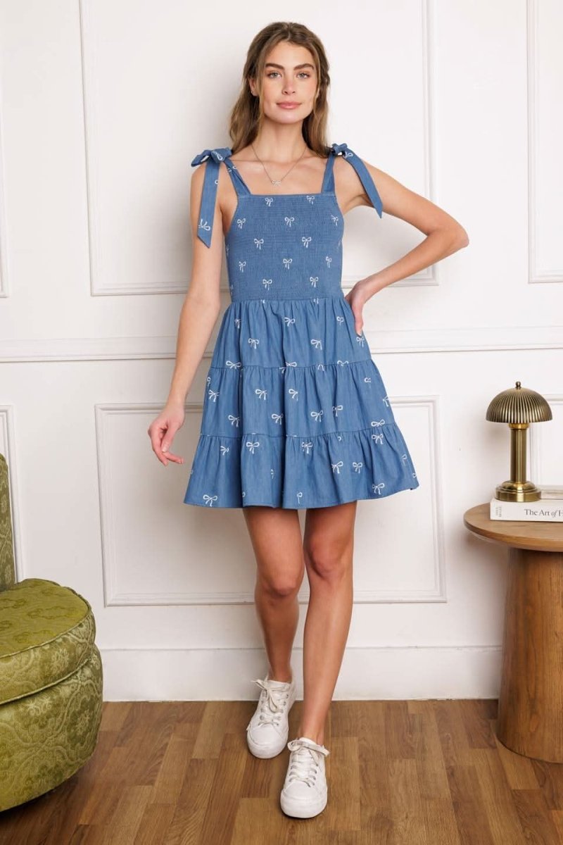 DUSK ENCHANTMENT WOVEN MINI DRESS - Love Salve