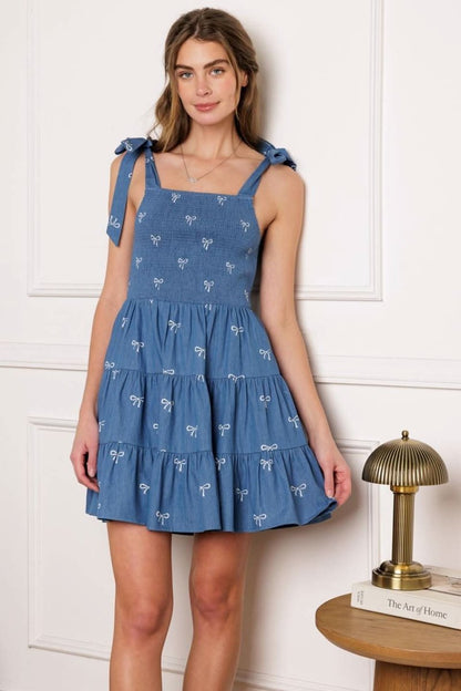 DUSK ENCHANTMENT WOVEN MINI DRESS - Love Salve