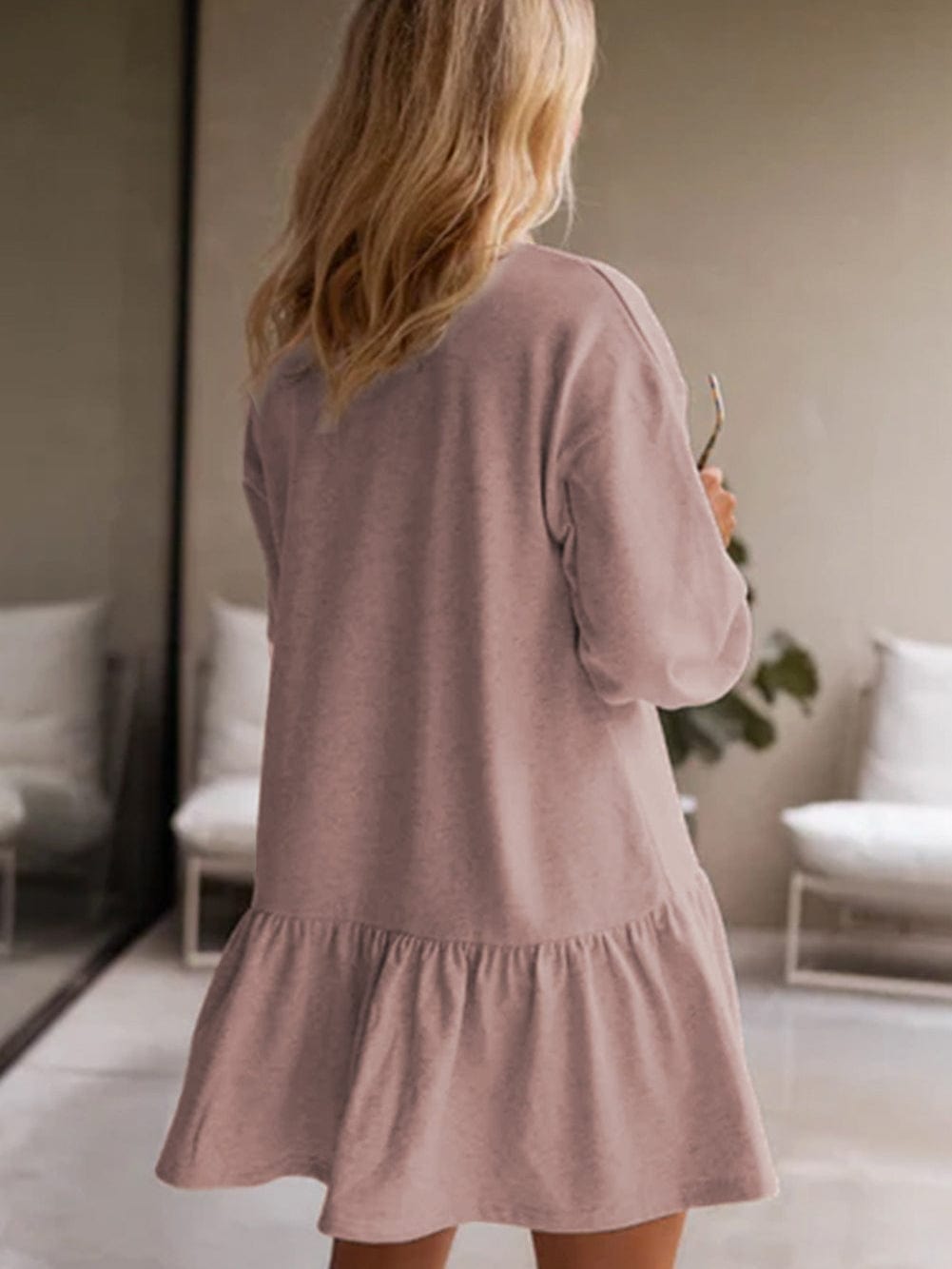Everyday Mini Dress with Puff Sleeves