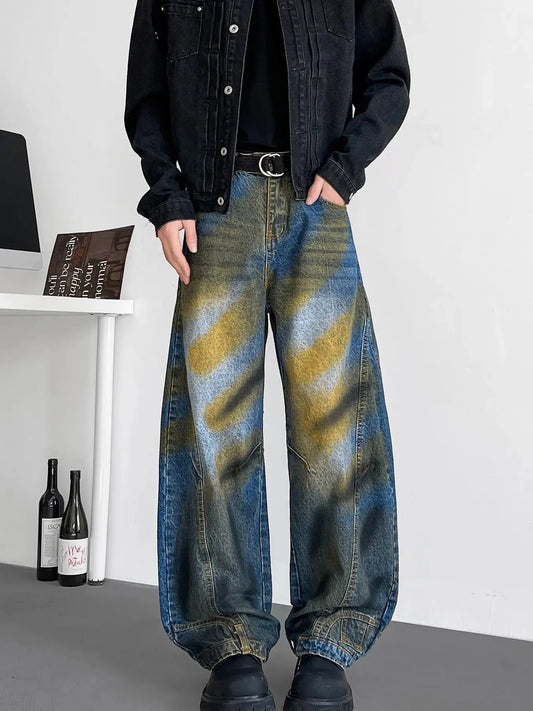 Men's Full Size Wash Wide Leg Jeans Plus Size Simply Love
