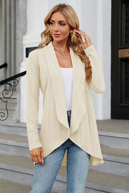 Open Front Long Sleeve Cardigan.