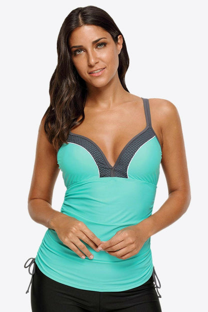 Contrast Sweetheart Neck Swim Cami.