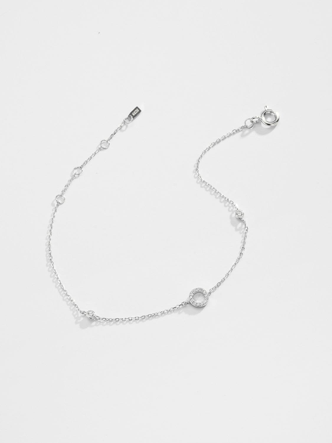 L To P Zircon 925 Sterling Silver Bracelet.