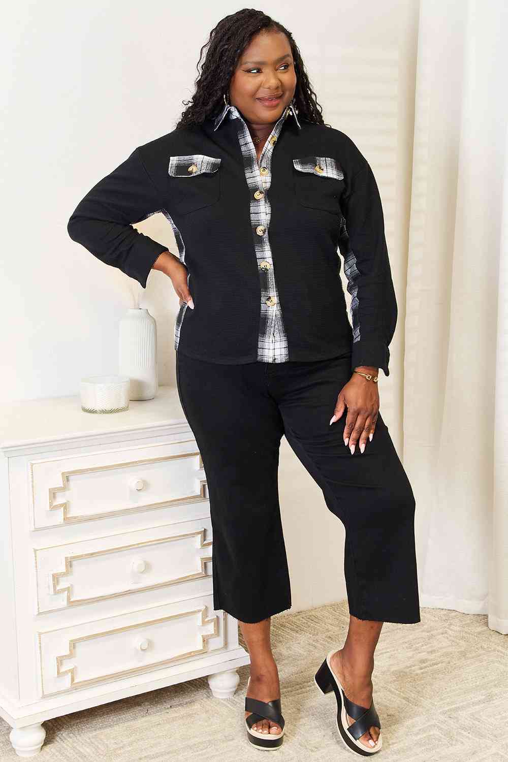 Double Take: Plaid Jacket - Dropped Shoulder
