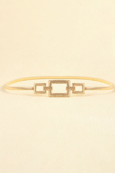 Square Shape Zinc Alloy Buckle Iron Belt.