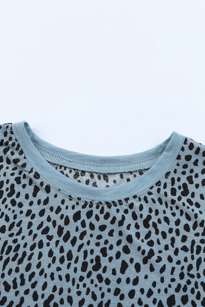 Apricot Cheetah Print Casual Crew Neck T Shirt - Product image 16 T Shirts by Divine Design4U