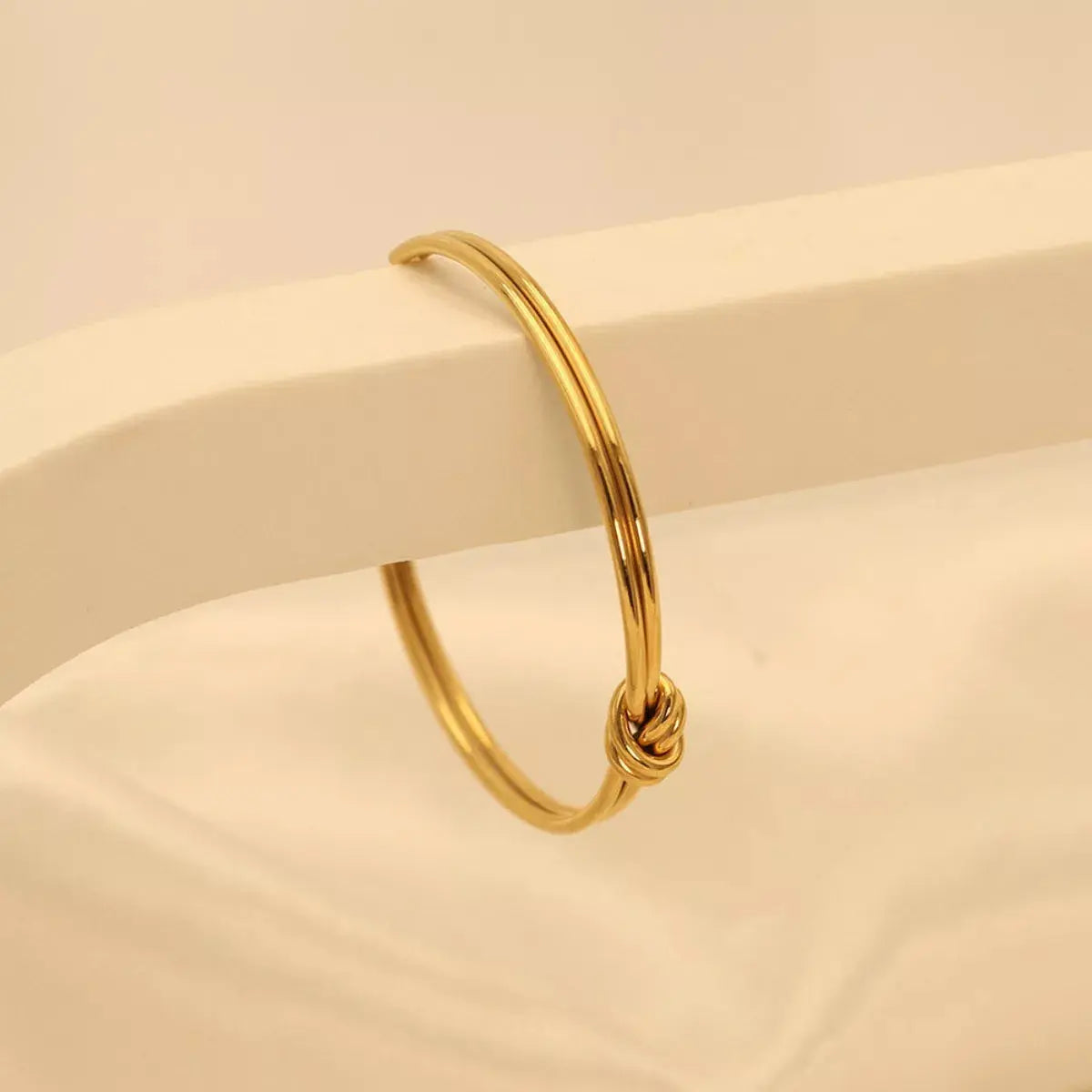 18K Gold-Plated Knot Open Bracelet Simply Love