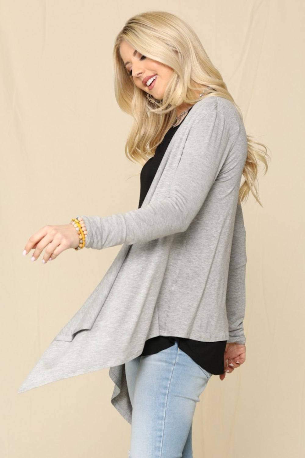 Celeste versatile open front knit cardigan