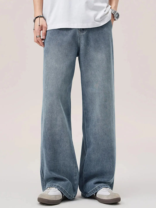 Men's Wide Leg Wash Jeans Simply Love