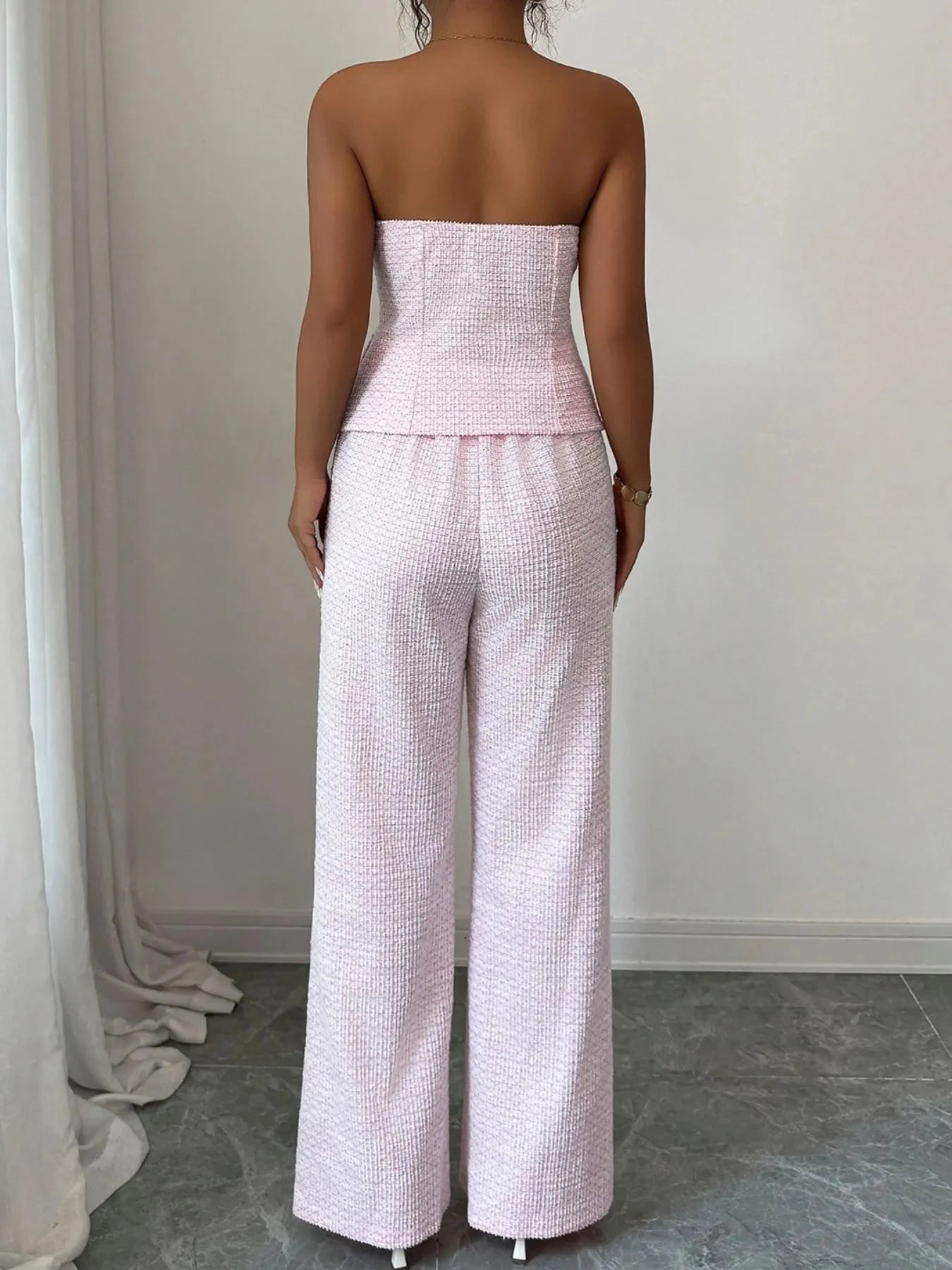 Sweetheart Neck Tube Top and Pants Set Coco’s Tee Boutique
