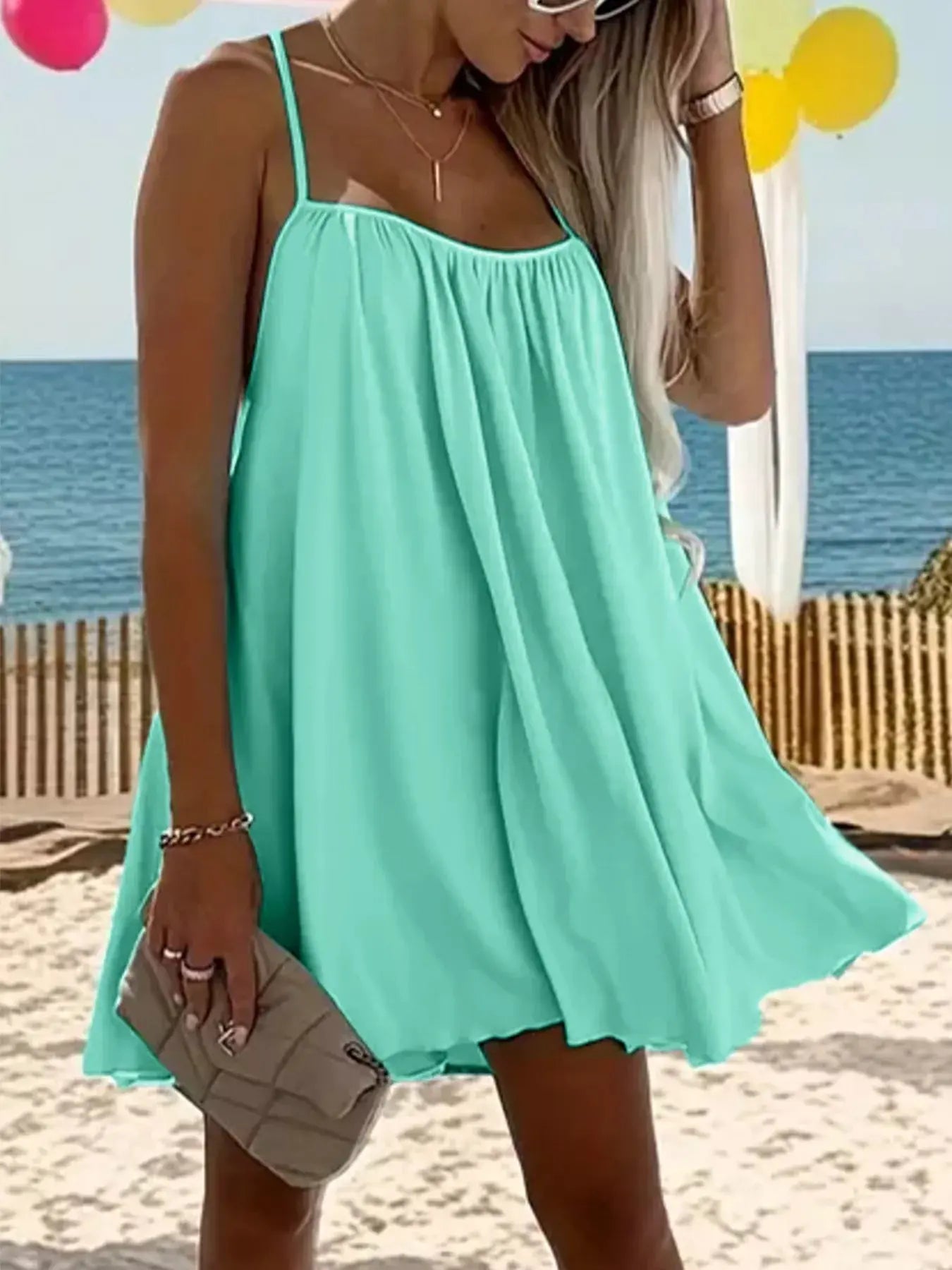 Sleeveless Flowy Mini Dress Simply Love
