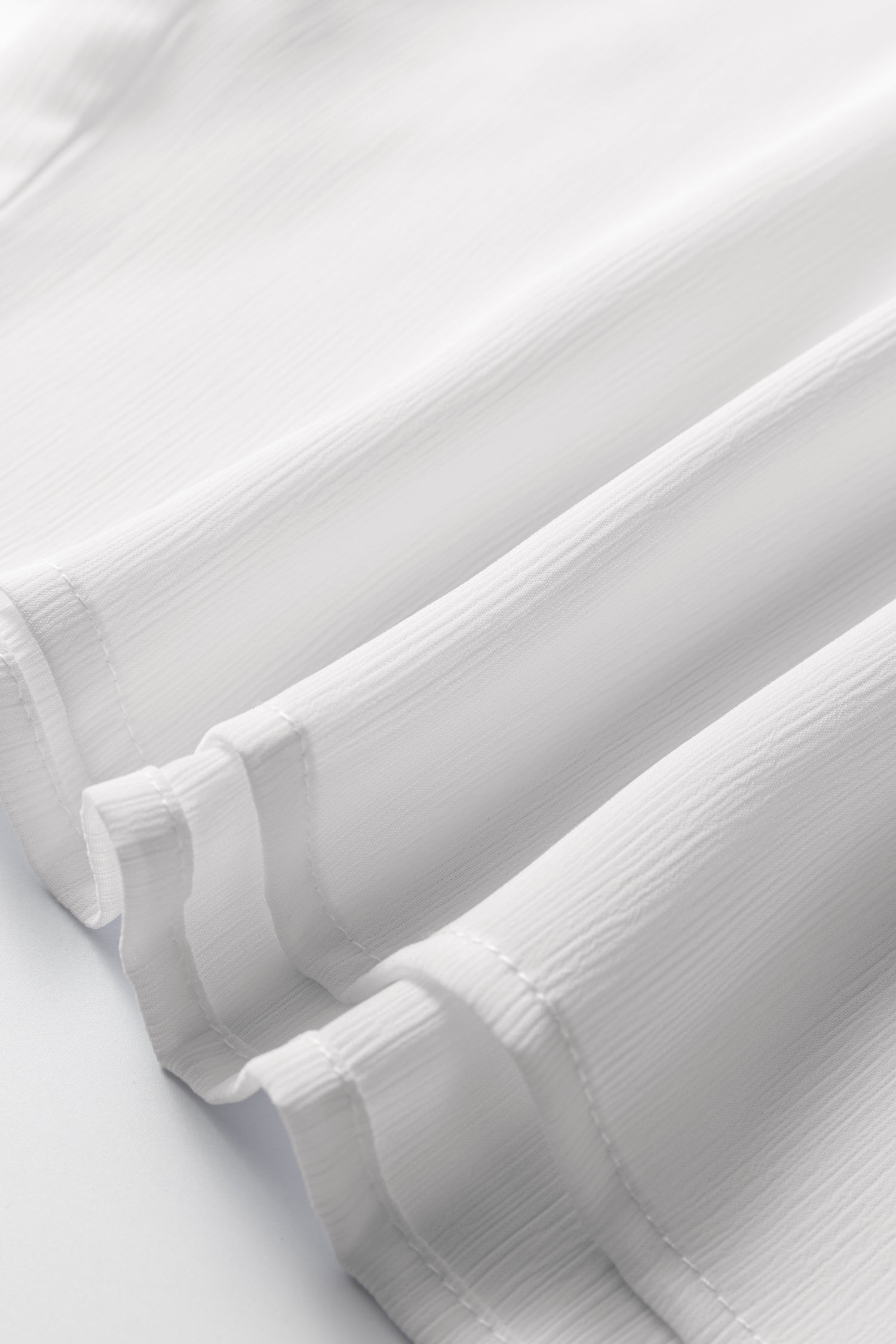 White Smocked Cuffs Semi Sheer Long Sleeve Dolman Blouse Dear-Lover Dropshipping