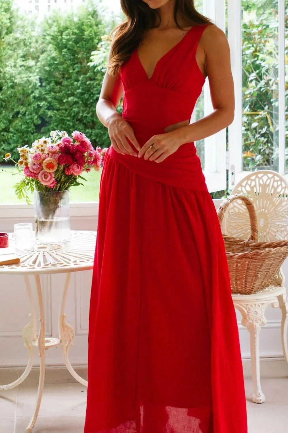 Sunset Whispers Cutout Maxi Dress Coco’s Tee Boutique