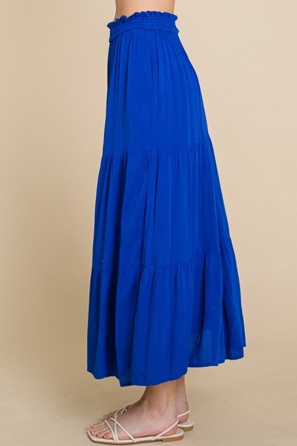 Culture Code Full Size Frill Ruched Midi Skirt.