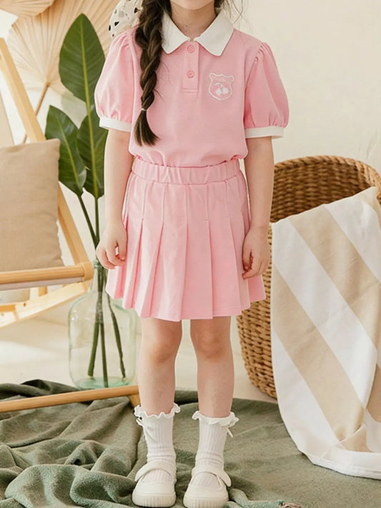 Children's Short Sleeve Polo and Skirt Set Simply Love