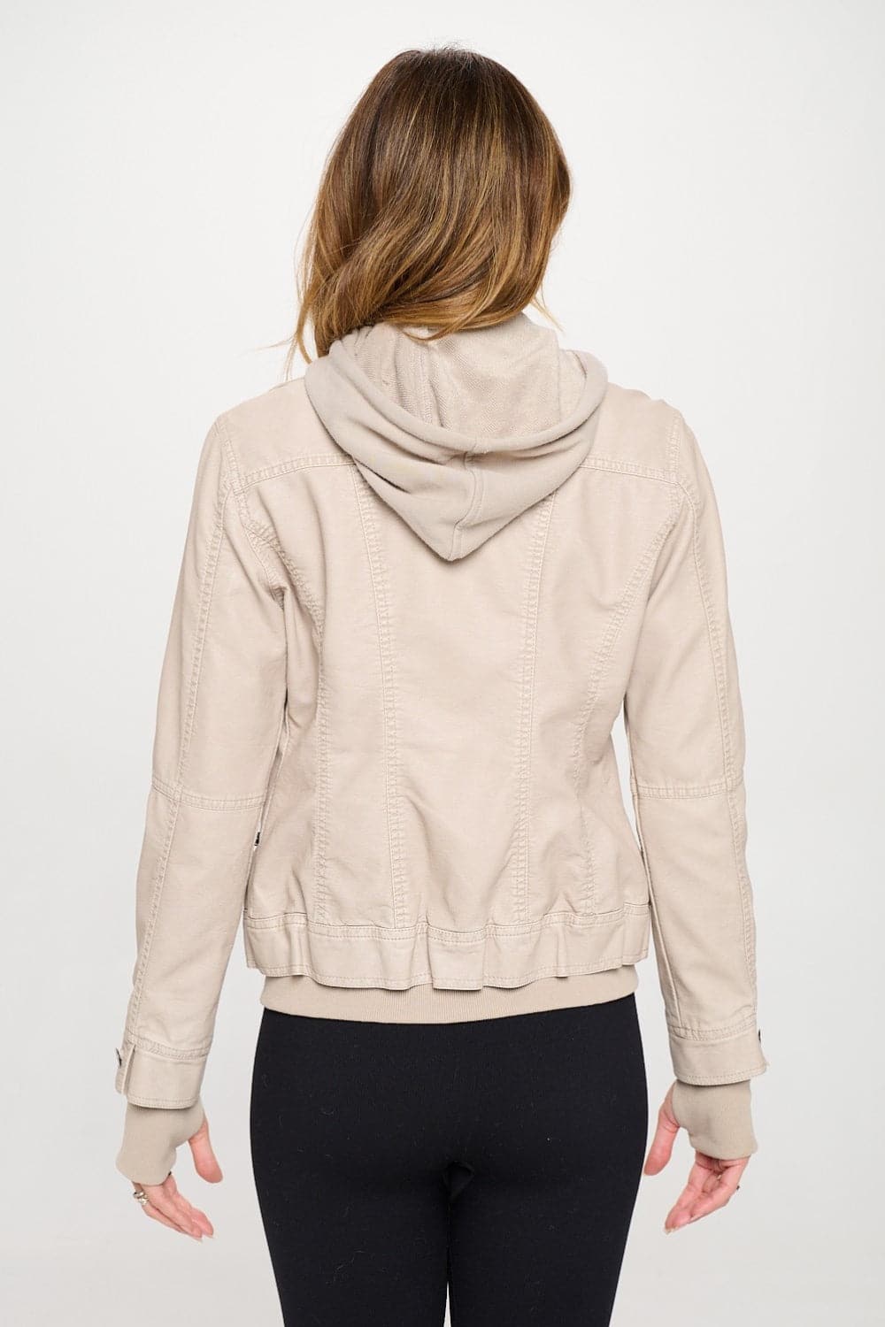 Stylish double zip hooded jacket