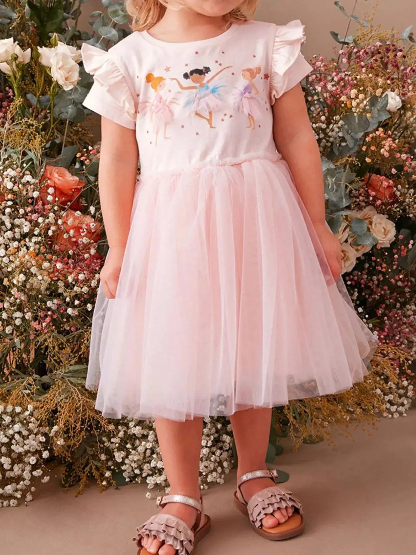 Children's Ballerina Short Sleeve Tulle Dress Simply Love