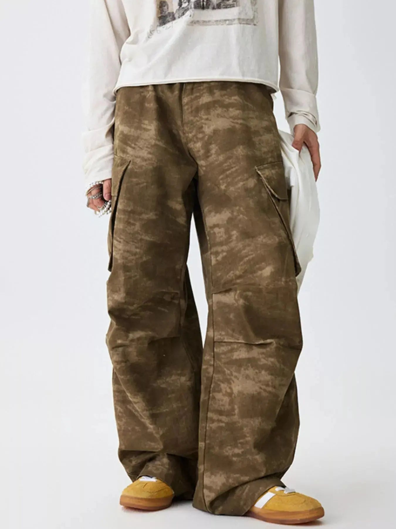 Men's Camouflage Print Cargo Pants Simply Love