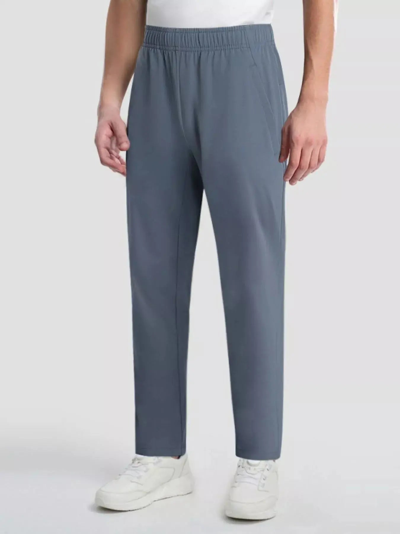 Men's Plus Size Casual Elastic Waist Straight-Leg Pants Simply Love