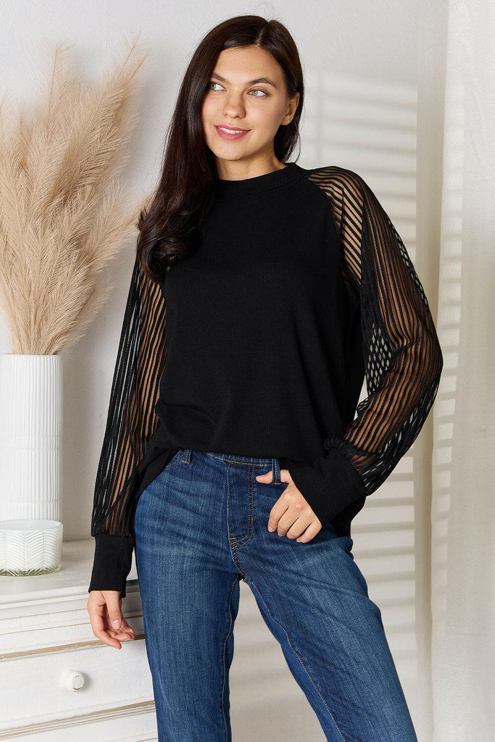 Double Take Round Neck Raglan Sleeve BlouseDiscover Timeless Elegance with Our Double Take Round Neck Raglan Sleeve Blouse
 Indulge in sophistication and comfort with our Double Take Round Neck Raglan Sleeve Love Salve Round Neck Raglan Sleeve Blouseusa