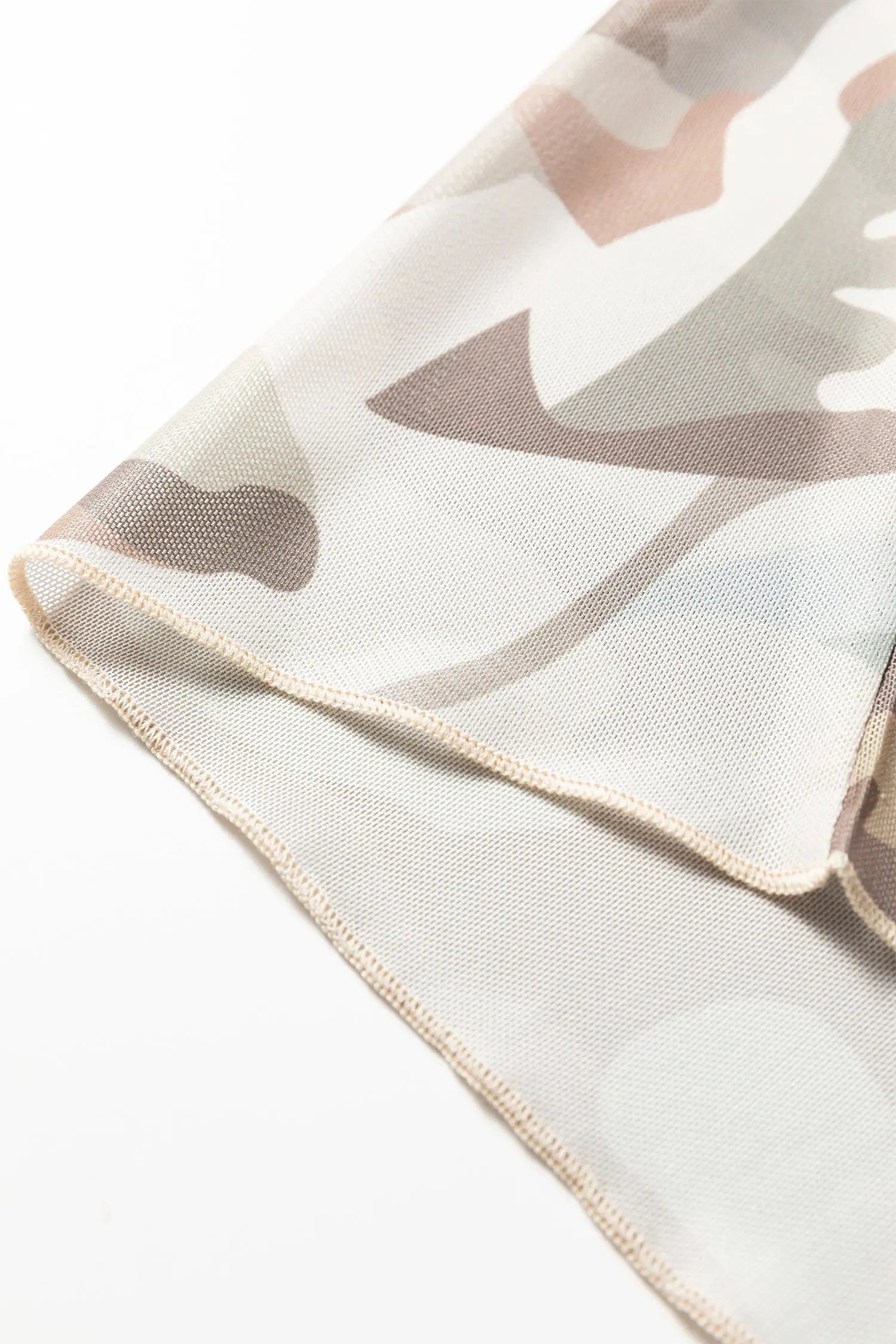 Dear-Lover Green Camo Mesh Top Women's Western Style Long Sleeve Sheer Shirt Dear-Lover Dropshipping