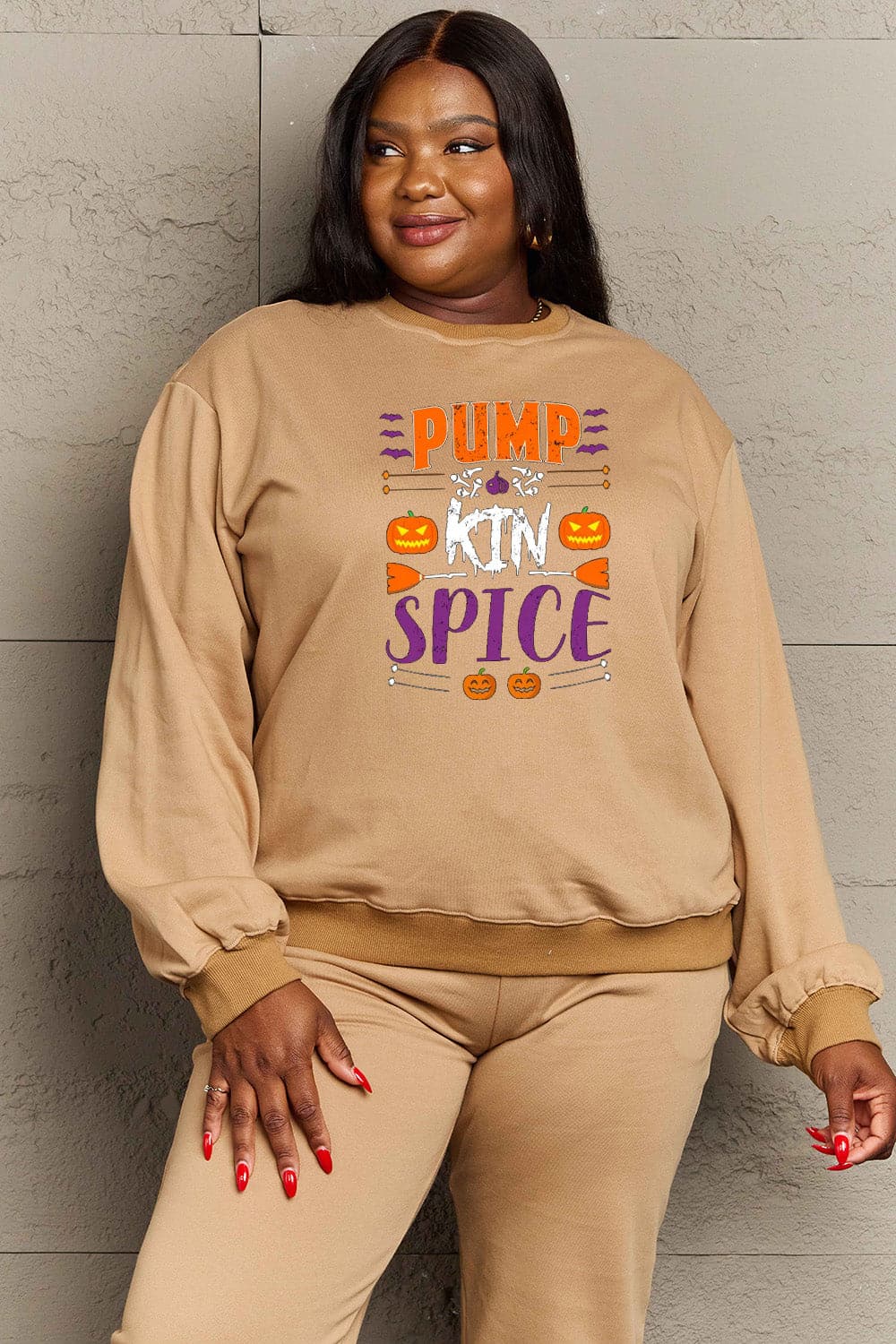 Simply Love Full Size PUMPKIN SPICE Graphic Sweatshirt.