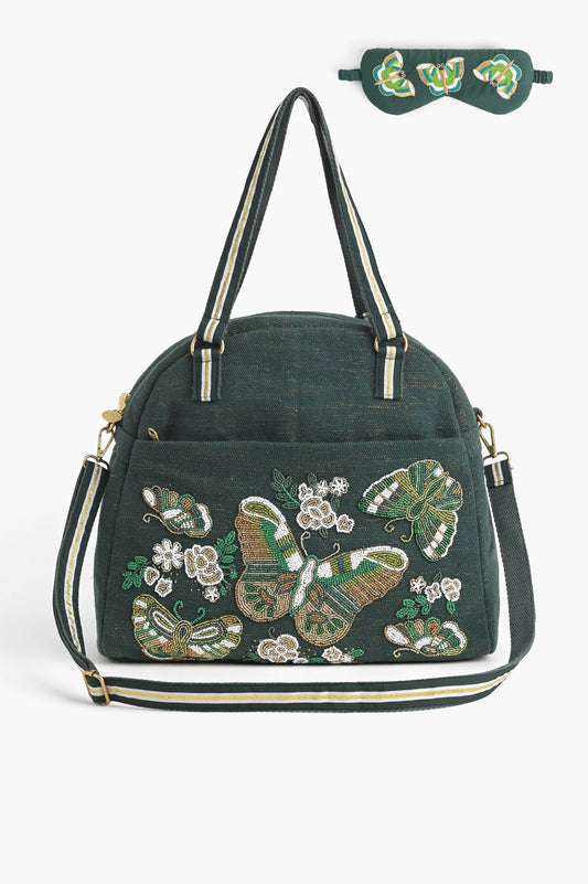 Fly Free Luxe Travel Set Butterfly Tote and Eye Mask Fitkitty Culture Athleisure Wear, Yoga Wear & Women's Clothing