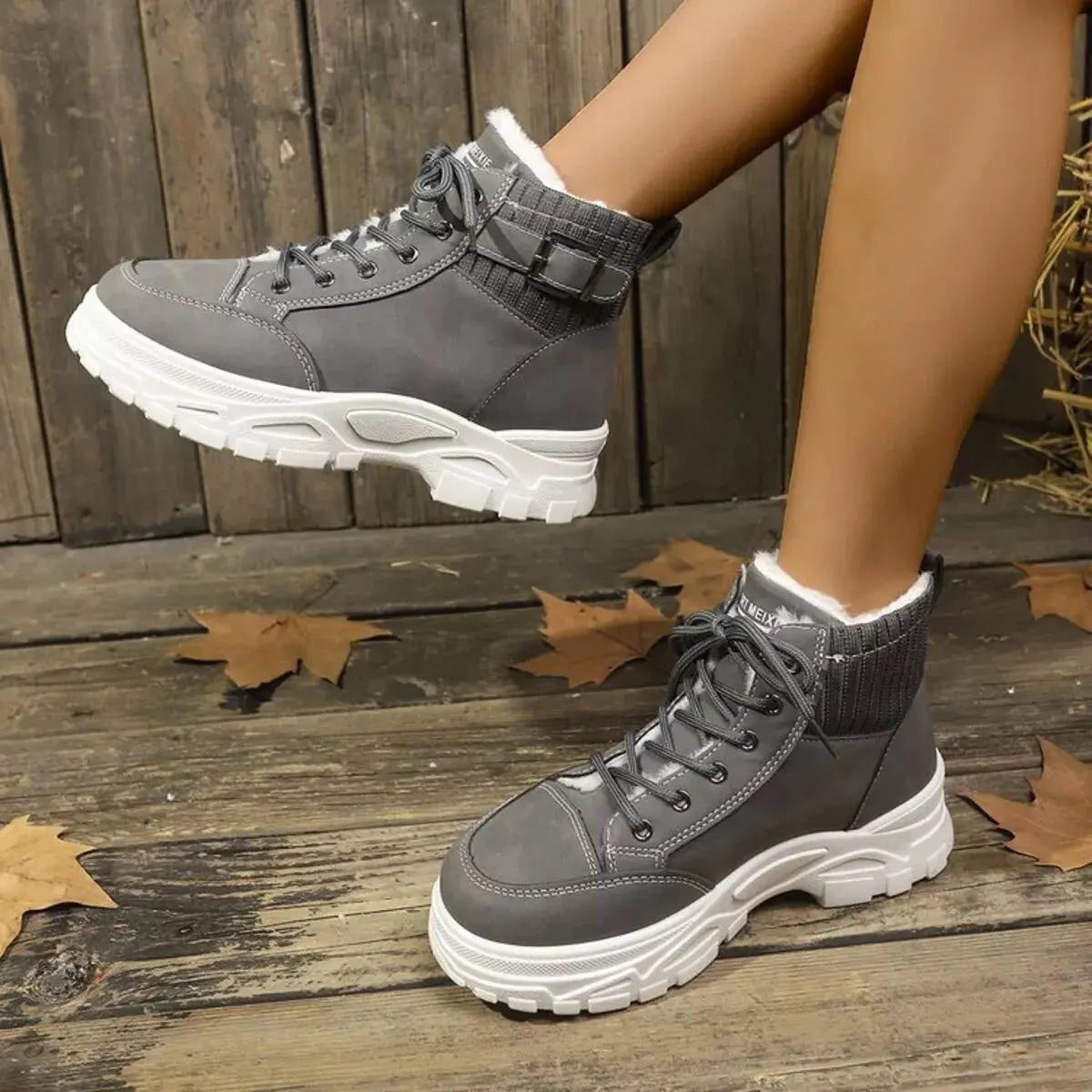 Plush Lining Lace Up Boots Simply Love