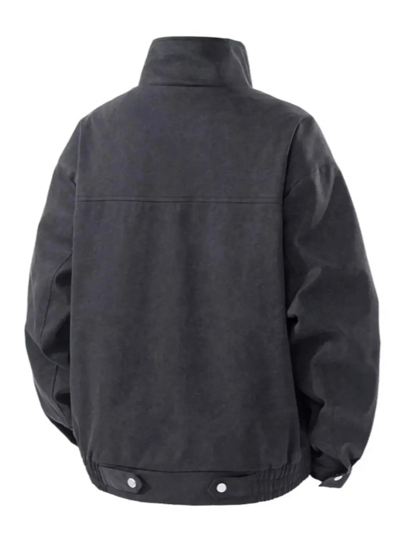 Men's Plus Size Casual Stand Collar Zipper Jacket Simply Love