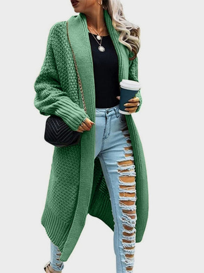 Open Front Long Sleeve Cardigan.