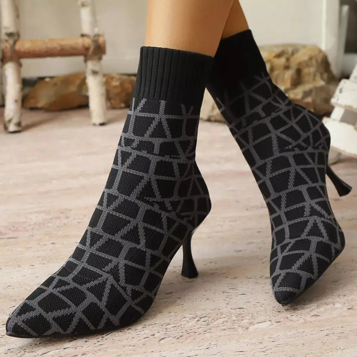 Point Toe Flared Heel Boots Simply Love